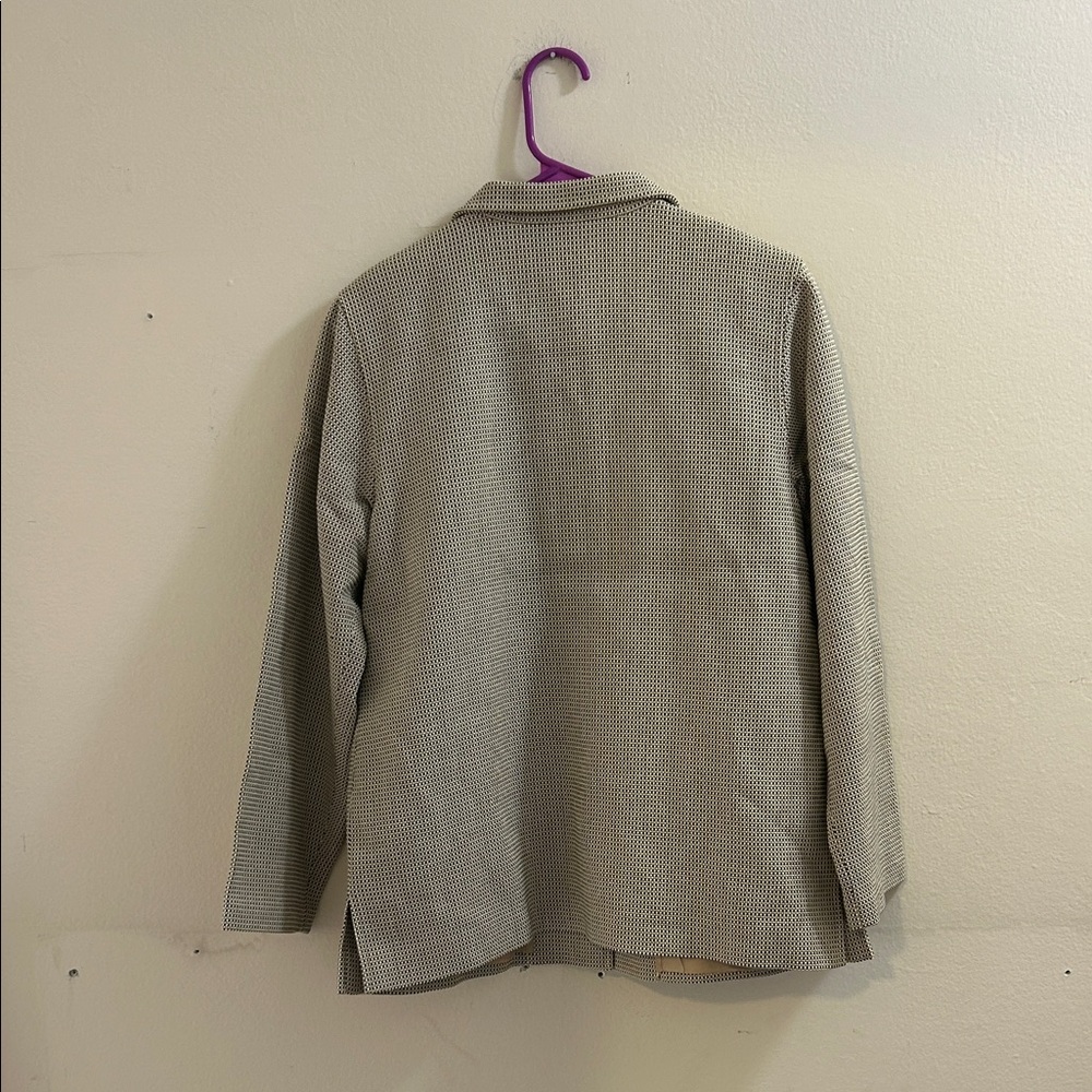 Linda Allard Ellen Tracy Beige Textured Blazer* - Picture 5 of 7